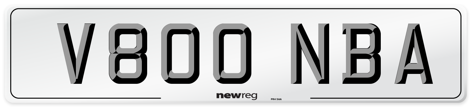 V800 NBA Number Plate from New Reg